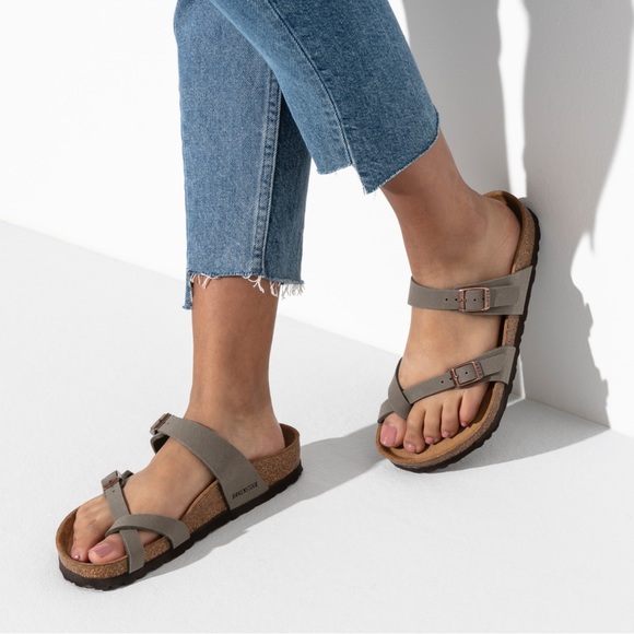 Birkenstock Shoes - Birkenstock Mayari Brown Tan Leather Sandals Size 40